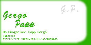 gergo papp business card
